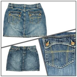 Tommy Hilfiger Denim Mini Skirt Blue Size 10
